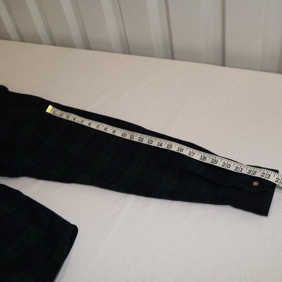 Pendleton Mens Fireside Black Watch Tartan Wool Button Down Shirt Blue Green Med - Picture 11 of 11